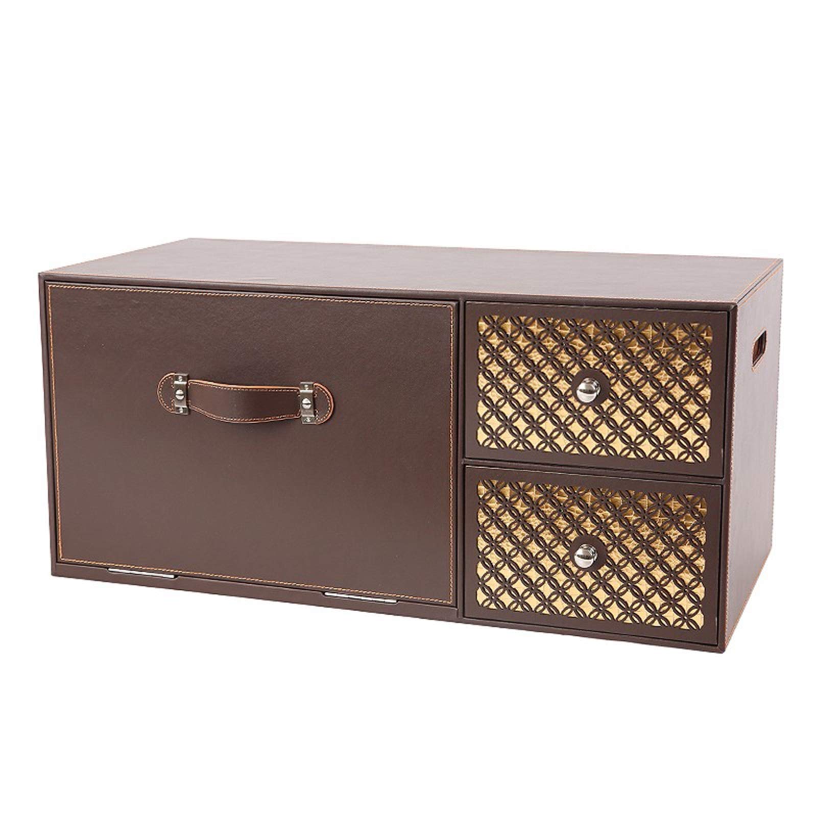 Car Trunk Storage Box, Car Storage Box, Car Storage Box, Large And Large Capacity, Car SUV General Tail Box (Color : Brown, Size : X-Large)