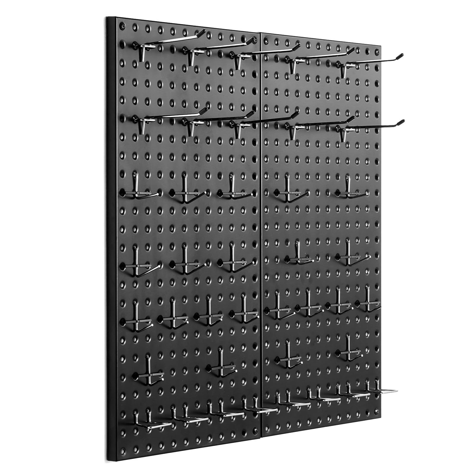 XILEUDUOD Pegboard 24x12in 2/4pcs Metal Pegboard Panels Wall Organizer with Hooks Accessories for Garage Tool Storage(4pcs)