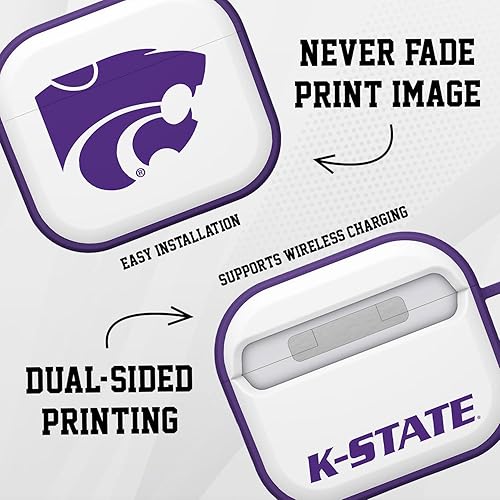 Vista 12 de AFFINITY BANDS Kansas State Wildcats HDX - Funda compatible con Apple AirPods Gen 3 (negro clásico)