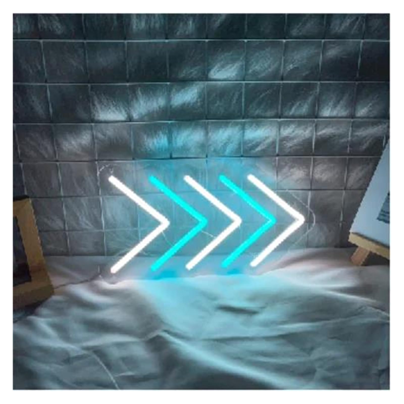 WELSAA Hanging Art Neon Signs Arrow Neon Led Modeling Light Luminous Acrylic Panel Decorative Toilet Entrance Hangs Sign USB Powered Dimmable