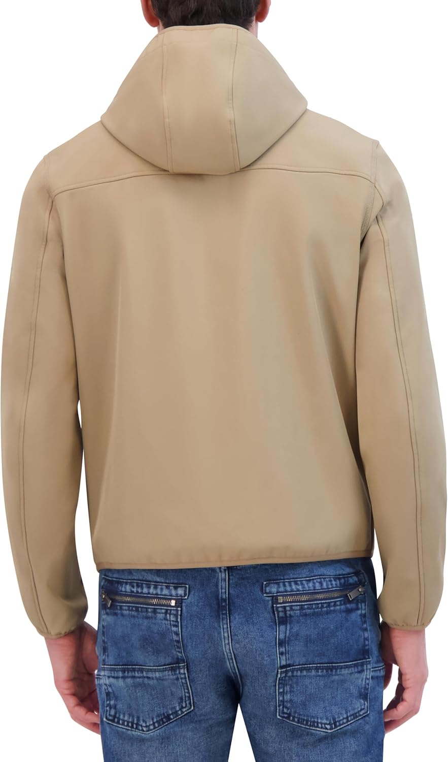 Kenneth Cole Men's Hooded Soft Shell With Coil Zip Detail - Image 4