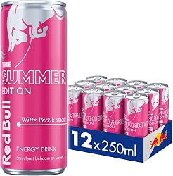 Red Bull Energy Drink Summer Edition, White Peach, Pack o…
