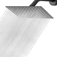 Vista 118 de NearMoon - Cabezal de regadera grande de acero inoxidable cuadrado de lujo en cascada, para instalar en el techo o la pared