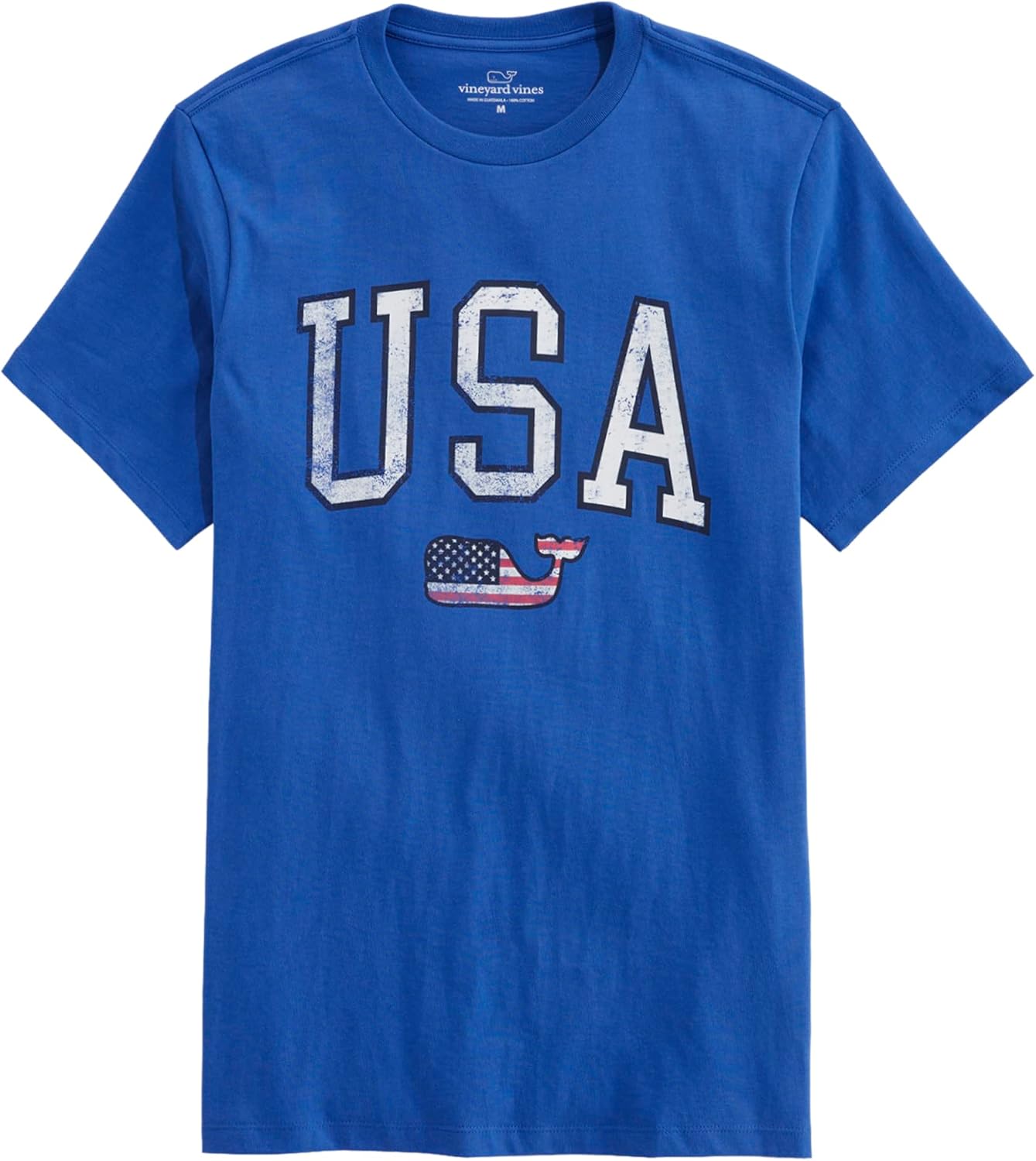 Vineyard Vines Mens USA Flag Whale Short-Sleeve Tee