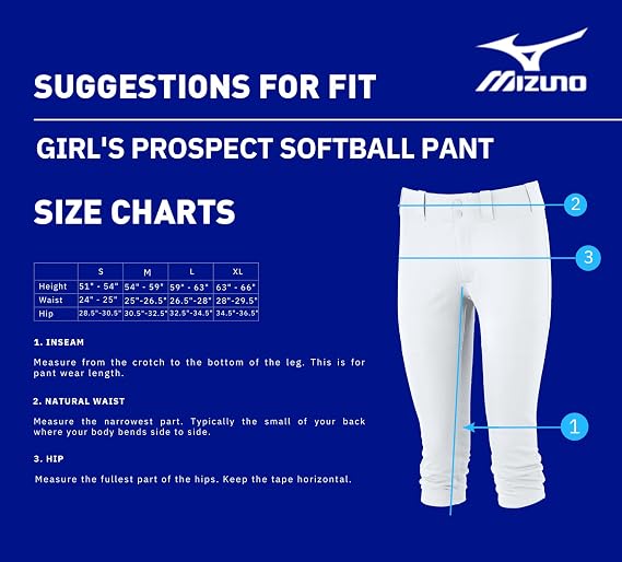 Mizuno Girls Youth Prospect Softball Pant