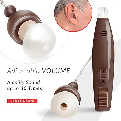 Miniatura 13 de MSA 30X Amplificador de sonido detrás de la oreja, amplifica el sonido 30 veces, ligero, prácticamente invisible, cómodo, volumen ajustable, carga