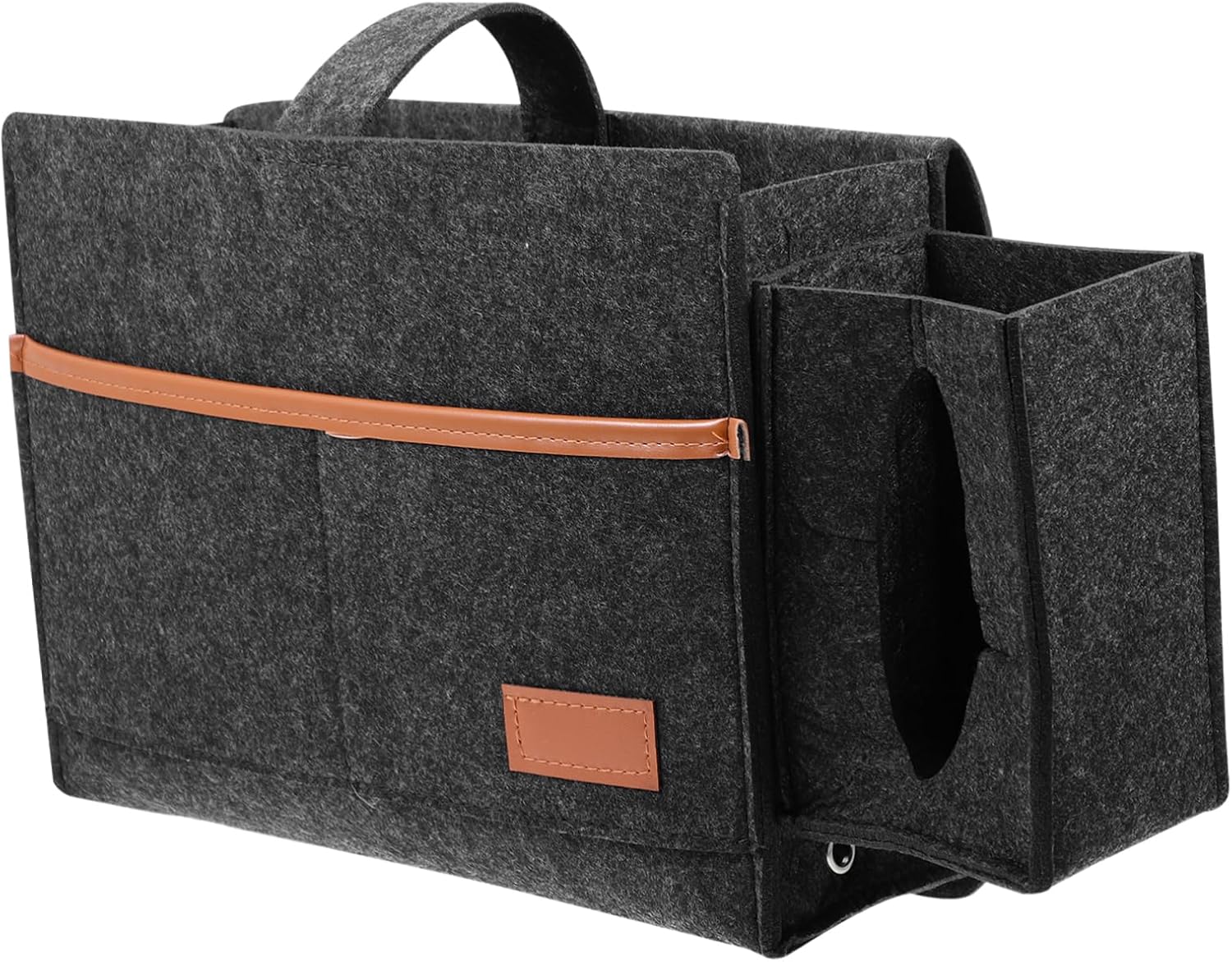 Zerodeko Felt Bed Organizer Multi-Pocket Storage Bag Home Dorm Accessory Easy Clean Bedside for Dorm Bed