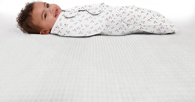 SwaddleMe Original Swaddle - Size Small/Medium, 0-3 Months, 3-Pack (Baby Hearts) Easy to Use Newborn Swaddle Wrap Keeps Baby Cozy and Secure and Helps Prevent Startle Reflex