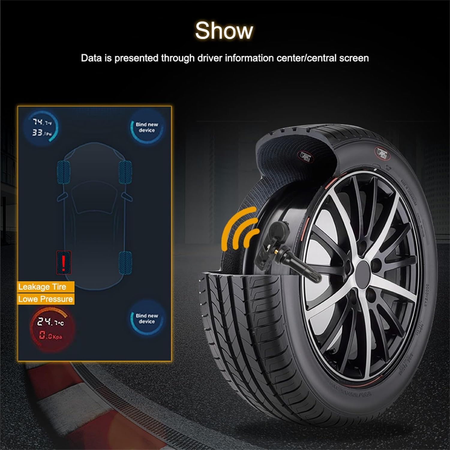 ROADFAR TPMS Sensor 315MHz Tire Pressure Sensor Fits for Subaru Crosstrek Forester Legacy Outback Tribeca WRX XV Crosstrek Replaces 28103SA001 Set of 4