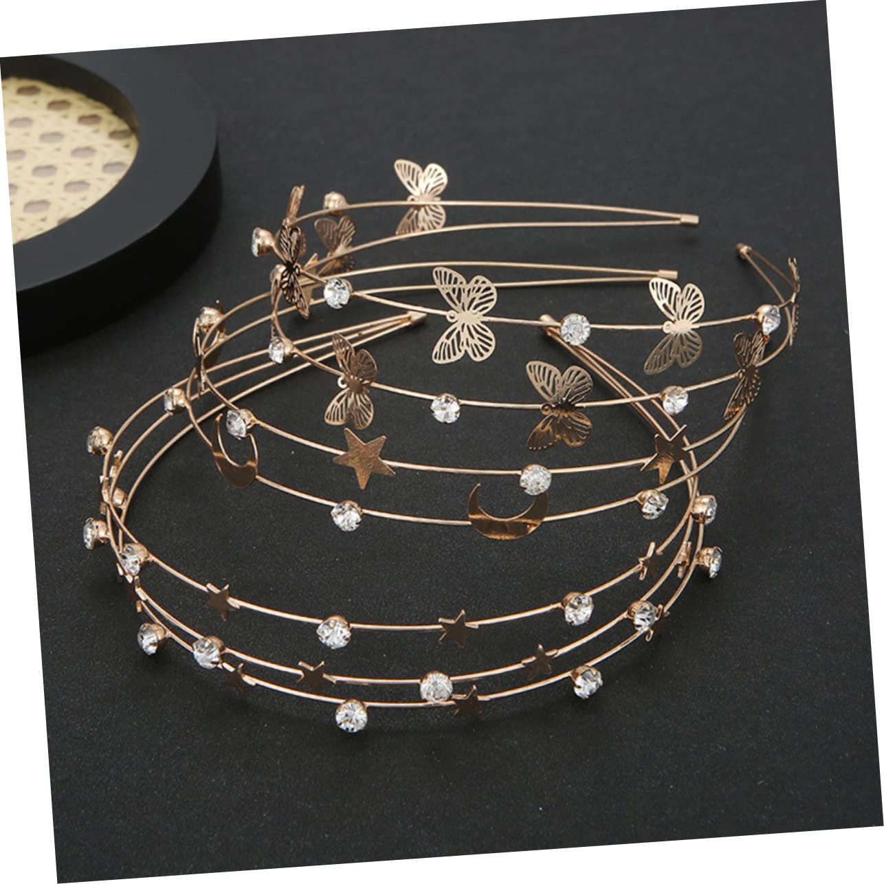 minkissy 12pezzi Fasce Per Cristallo Multistrato Stelle e Per Decorazioni Femminili Accessori Eleganti Per Donne e Ragazze Per Eventi e Cerimonie