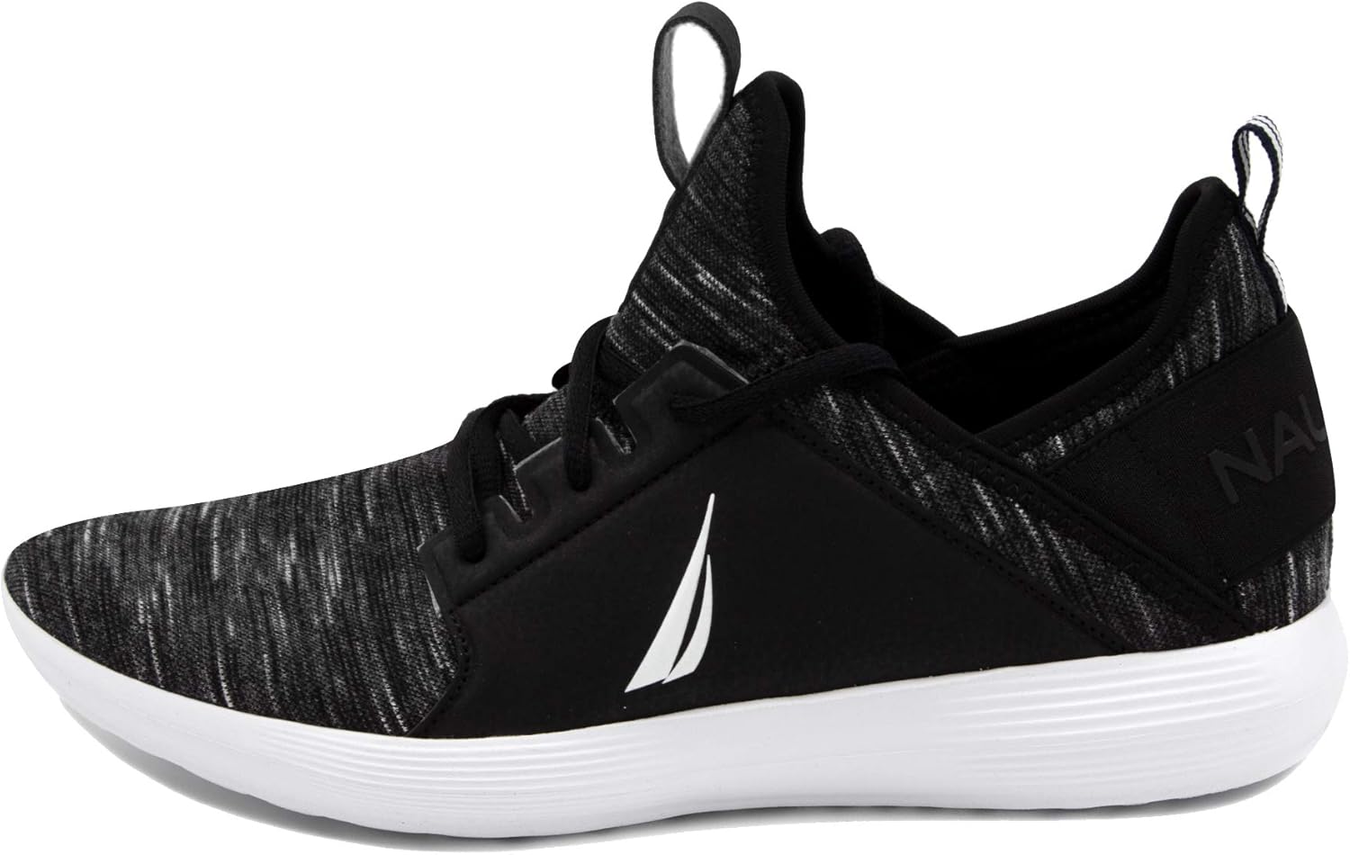 Nautica Men's Comfortable Casual Lace-Up Sneakers | Lightweight and Fashionable Walking Shoes for Everyday Wear-Rainey-Charcoal Size-8