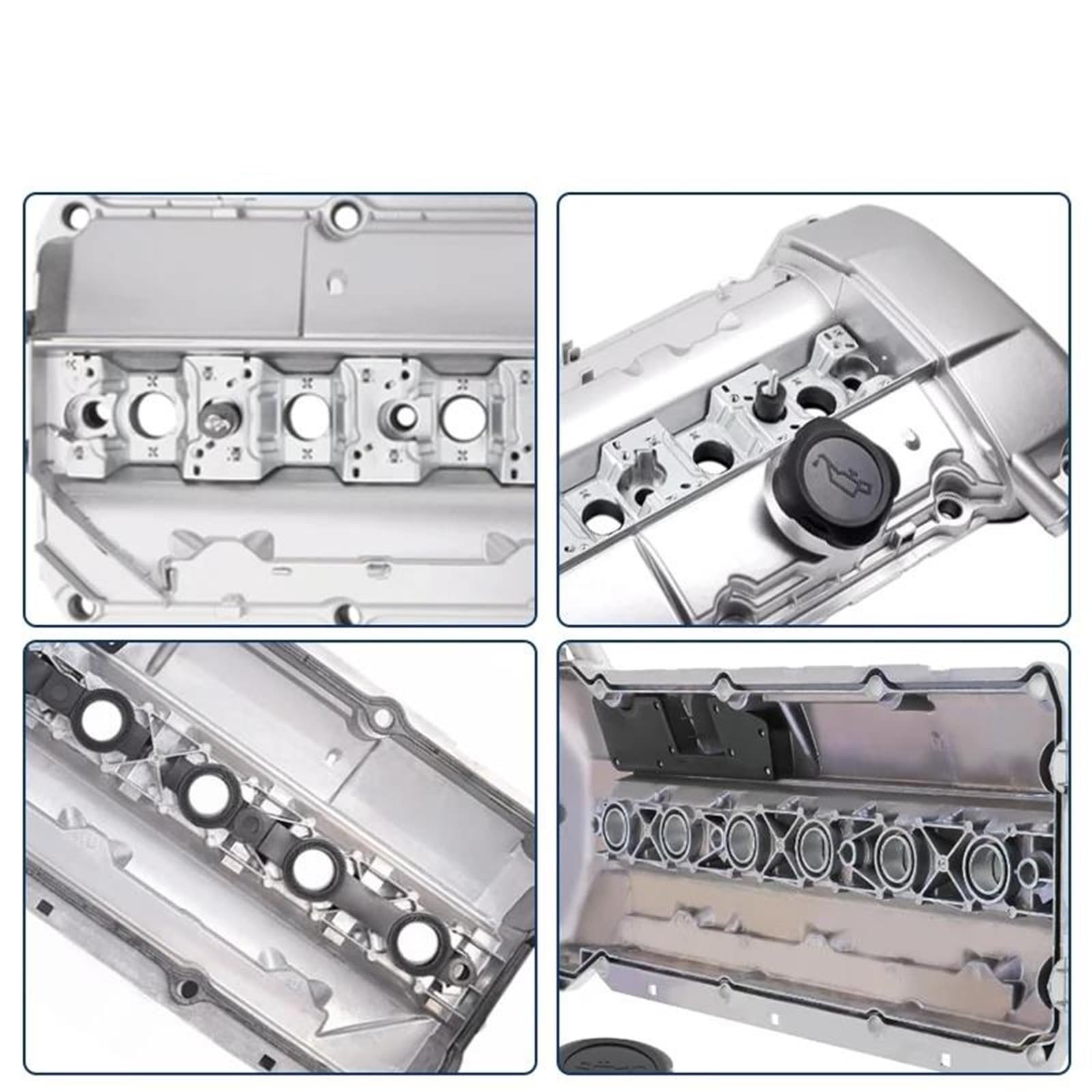 Coperchio valvola auto Coperchio Valvola In Alluminio Con Guarnizione Per BMW Per M54 Per M52 E39 E46 525i 528i 325i 328i 330i X5 Z3 2.5L .8L 3.0L Bilanciere Punterie Valvola Motore