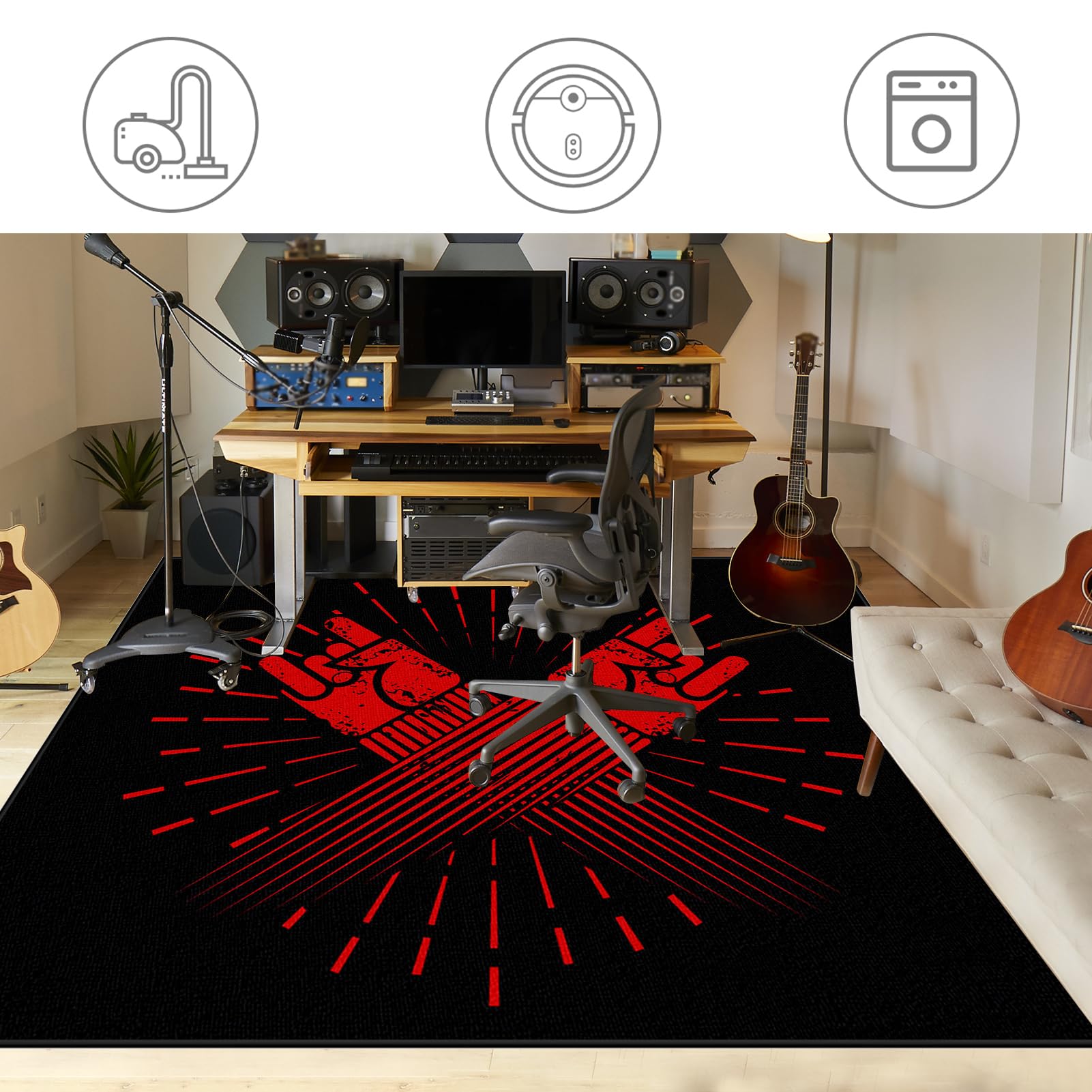 Dywaniki akustyczne, mata z baterią elektroniczną, 100 x 80 cm dźwiękoszczelna mata, mata bębnowa do pudełka na baterie akustyczne bębny i instrumenty muzyczne dźwiękoszczelny koc bębnowy