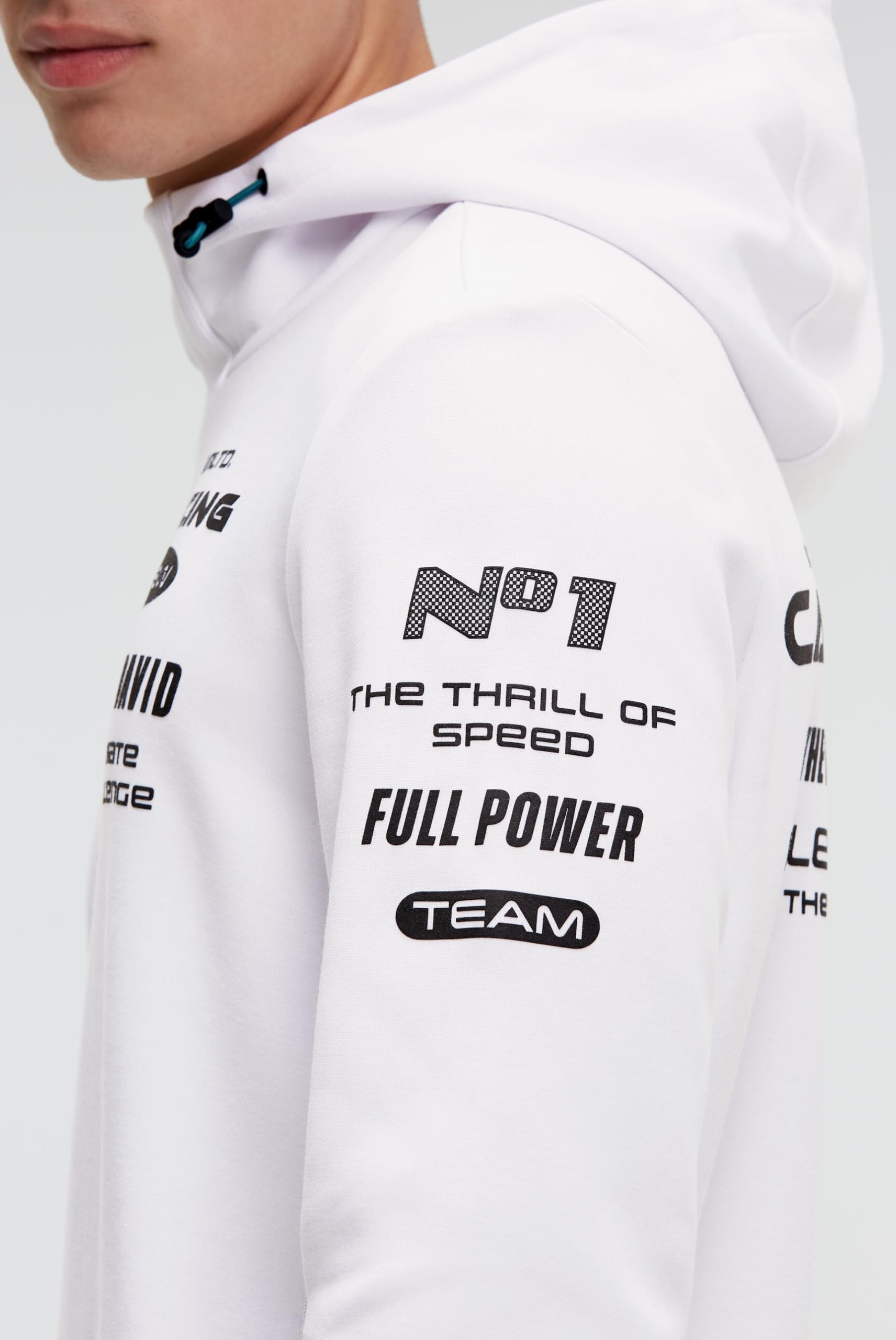 Camp David Herren Hoodie aus Interlock mit Rubber Artworks