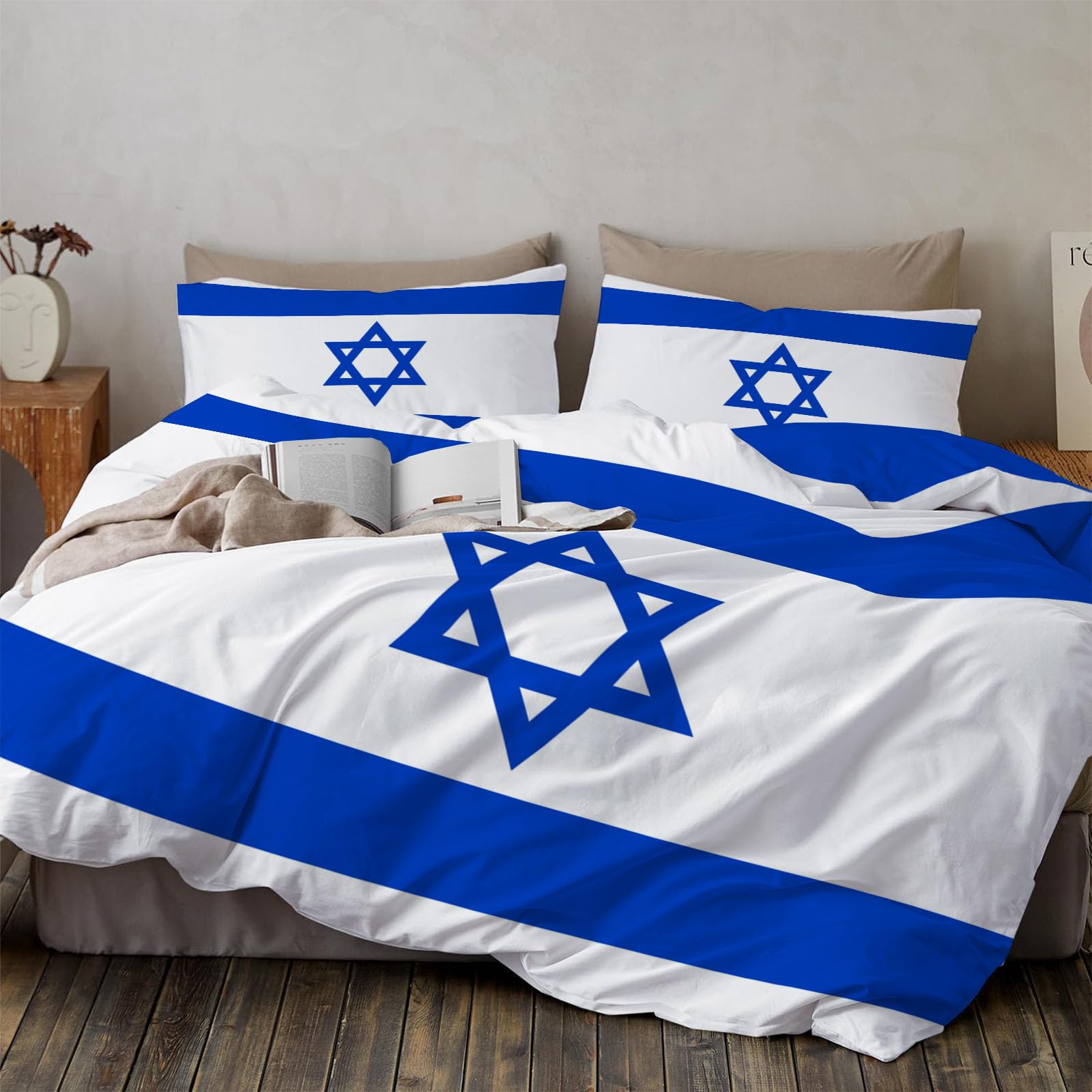 Housse de couette Israël parure lit 200x200cm anti décoloration
