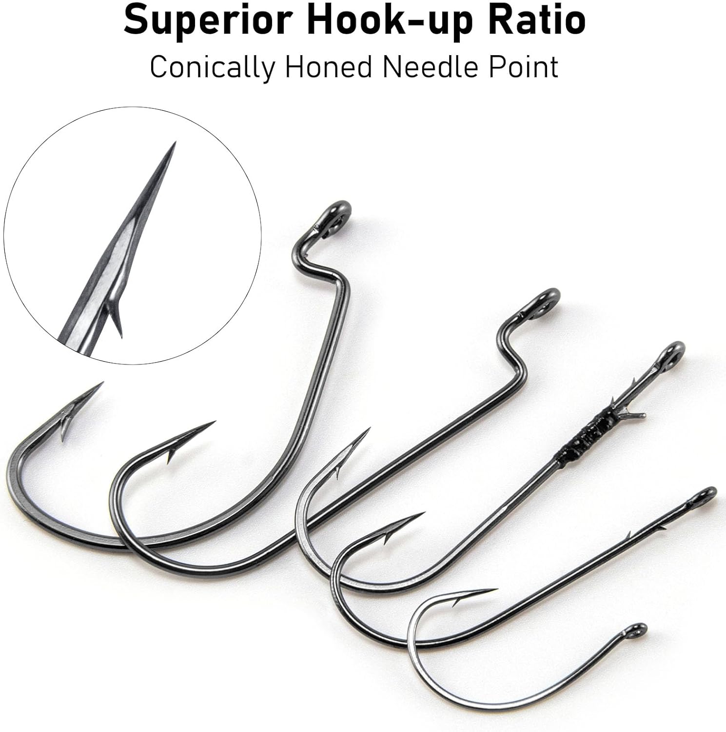 Dr.Fish 30 Pack Bullet Fishing Sinker 2oz with 150 Pieces Bass Hook Assortment