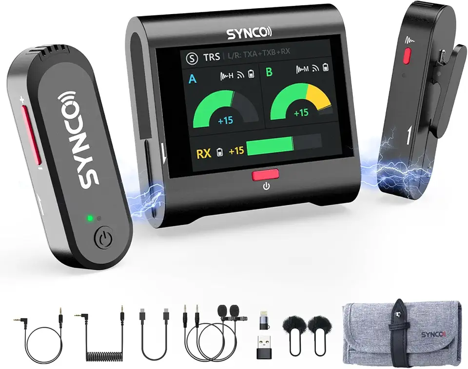 SYNCO G3 PRO Wireless 2.4G Dual Lavalier Microphone