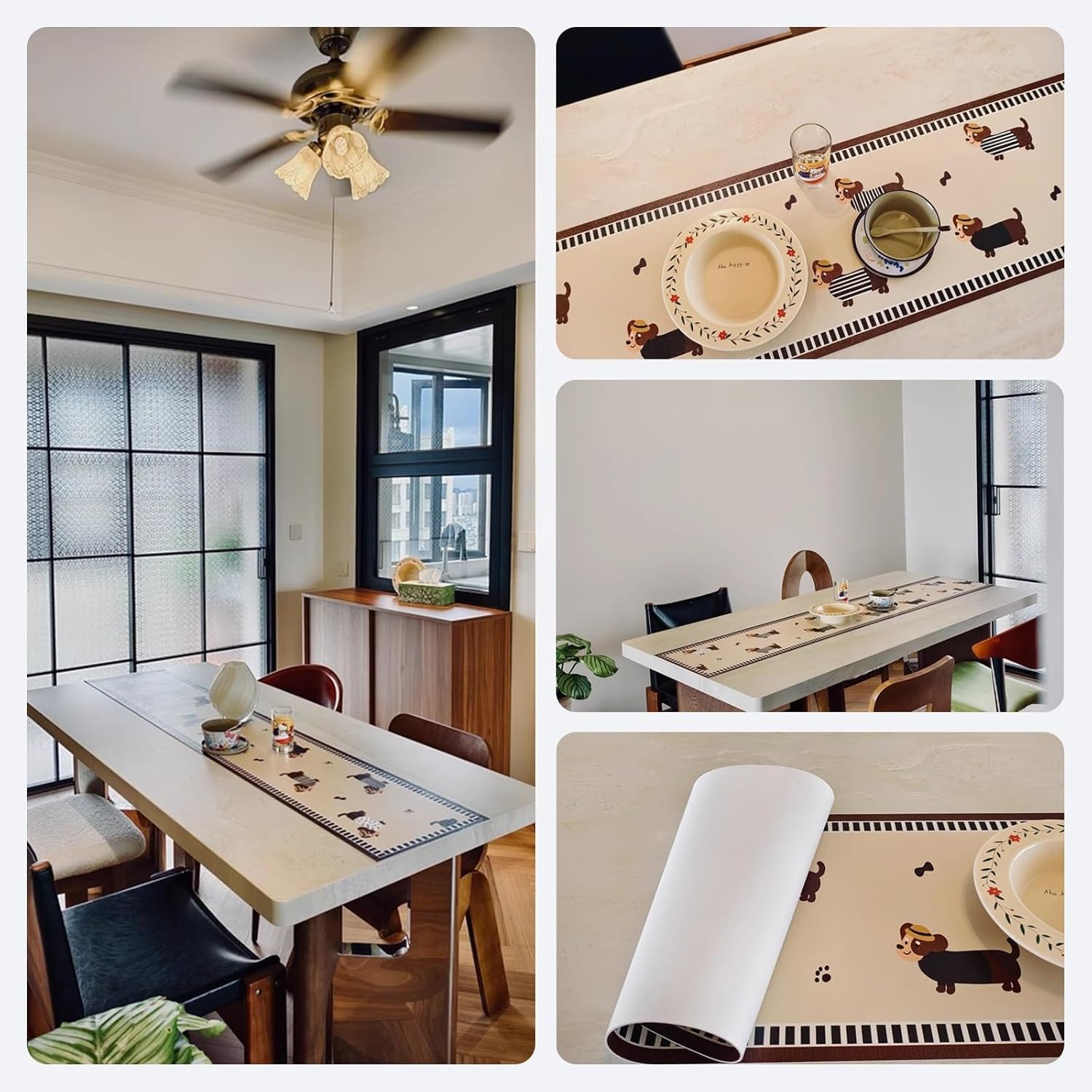 Table Runner,Jacquard Table Runners,Easy to Clean, Heat-Insulating and Anti-scalding, with a Lychee-Textured Front and an Anti-Slip Textured Back,for Dresser, Dining, Holiday.(Yellow,13.0*59.1in)
