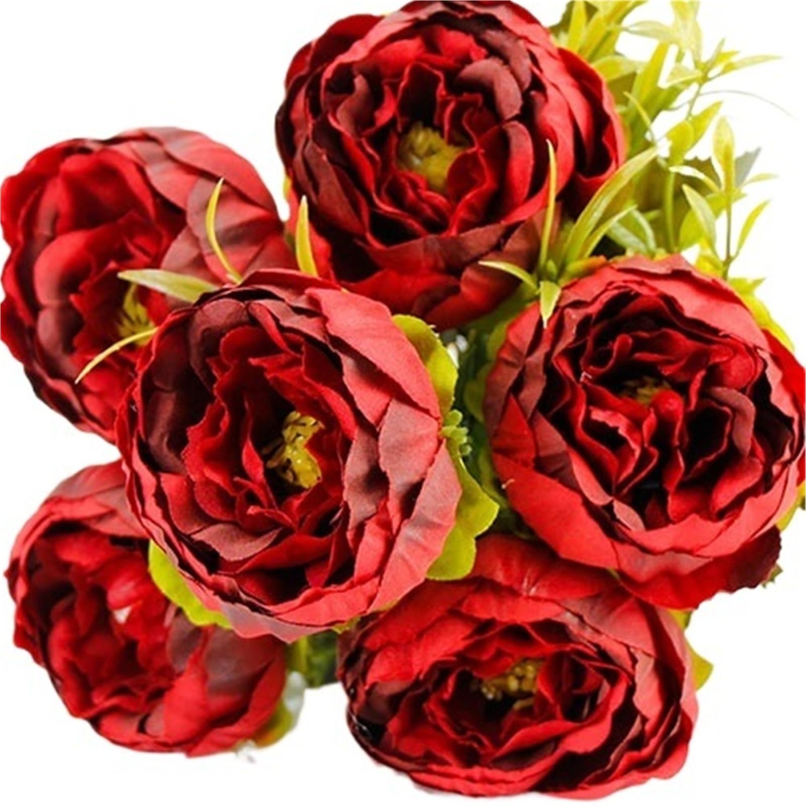 Brautstrauß KüNstlich 6 Köpfe großer Seiden-Pfingstrosen-Blumenstrauß, künstliche Blumen, Pfingstrosen-Brautstrauß, Hochzeitsdekoration for Zuhause, Garten, Hotel, Kunstblumen(Color3)