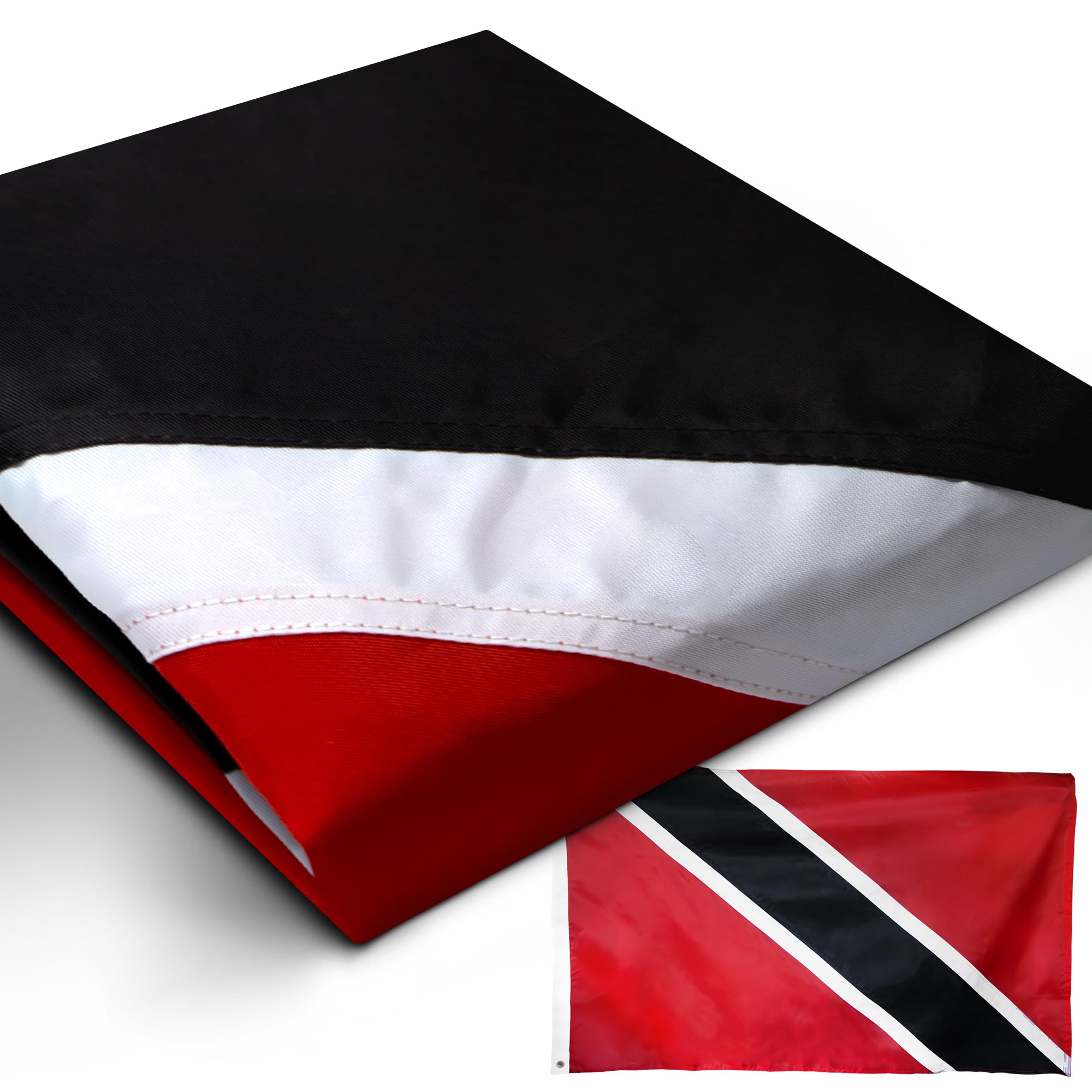 Drapeau Trinité-et-Tobago brodé de qualité supérieure Anley nylon
