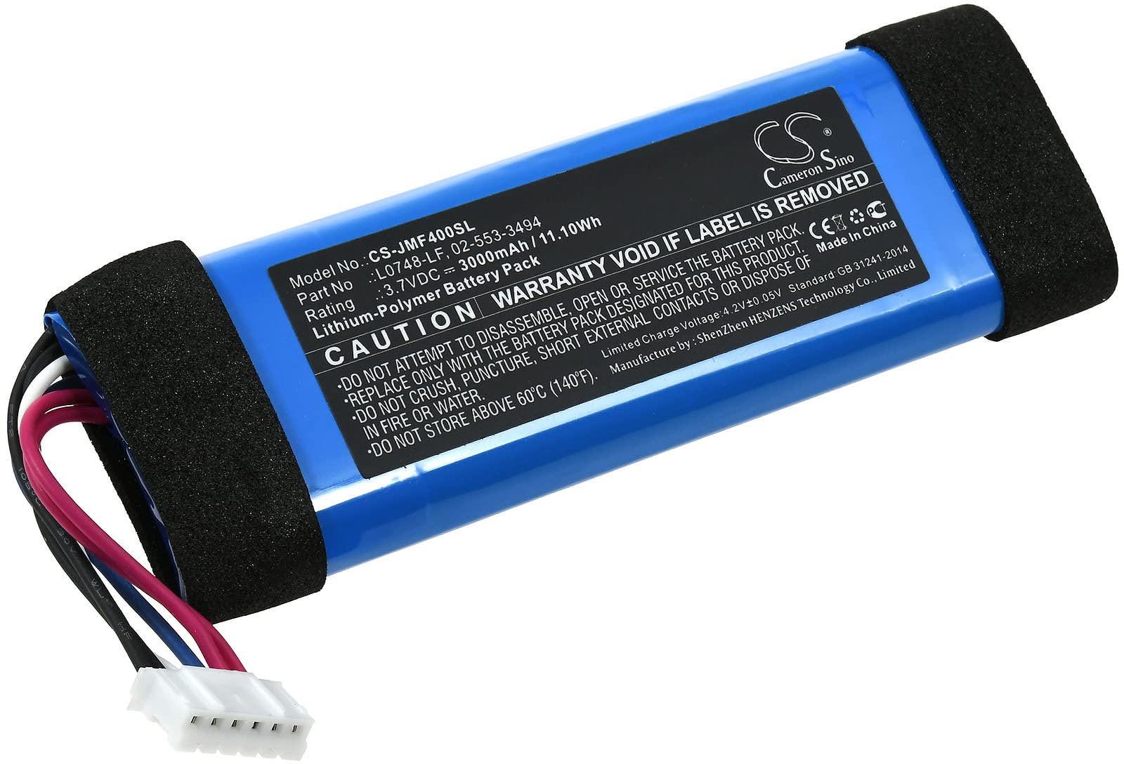 Batteria per altoparlante JBL Flip Essential, 3,7 V, ai polimeri di litio