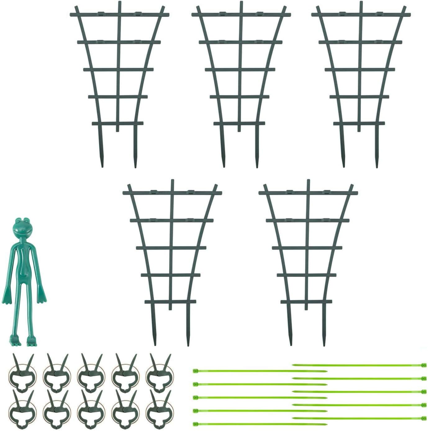Debecty 5PCS Garden Plant Climbing Trellis Mini Climbing Plant Trellis Pots Support Vegetables Flowers Vines Vining Patio Climbing Trellises (5PCS & Gardening Tools #2)