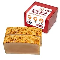 Vista 19 de Goat Milk Stuff Jabón de leche de cabra – Frambuesa negra Hecho con leche de cabra fresca de granja, jabón de leche de cabra para la cara – Deja