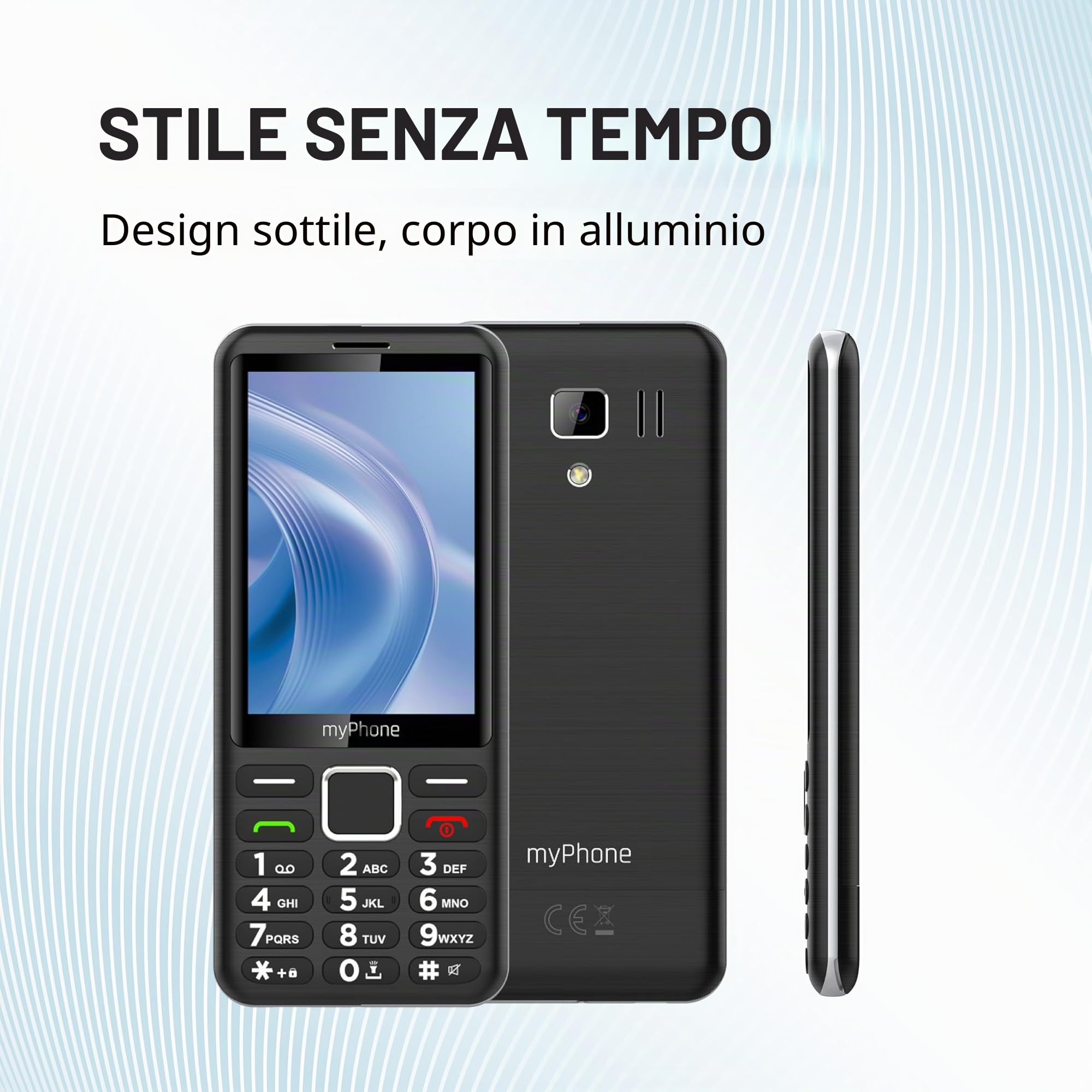 myPhone 3510 LTE cellulare per anziani senza abbonamento, telefono cellulare con tasti 4G con display 3,5", Dual SIM, batteria di lunga durata