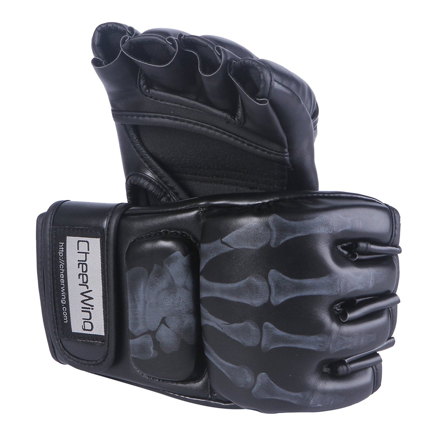 Cheerwing Boxing Gloves Fingerless MMA Gloves Boxing Fight Gloves for Sanda  Sparring Punching Bag Training