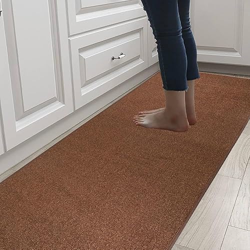 Miniatura 7 de RugStylesOnline Alfombras de pasillo para pasillos de 2 x 7 pies, lavables, antideslizantes, color sólido, para entrada, cocina, dormitorio (azul