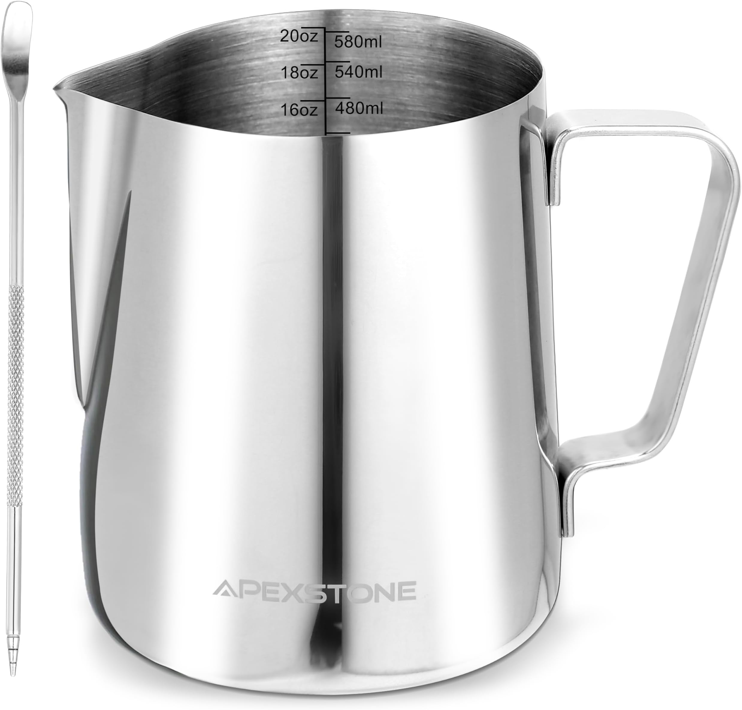 Espresso Milk Frothing Pitcher 20 oz, Espresso Steaming Pitcher 20 oz, Coffee Milk Frothing Cup, Coffee Steaming Pitcher 20 oz/600 ml