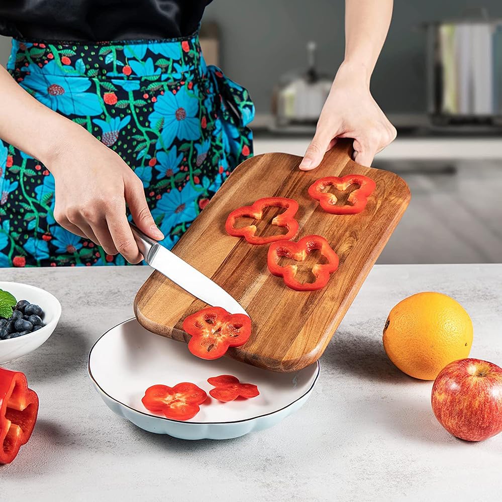 Tabla de cortar rectangular de madera para cocina miniatura 3