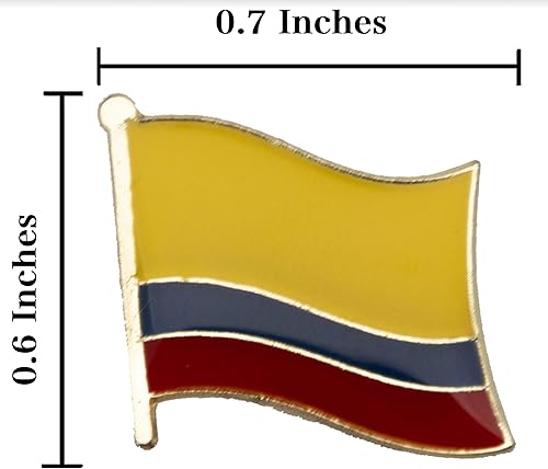Miniatura 3 de A-ONE - Parche de respaldo sellado con calor de la bandera de Colombia + botones de metal Insignias de Pin de la bandera de Colombia, decoración y