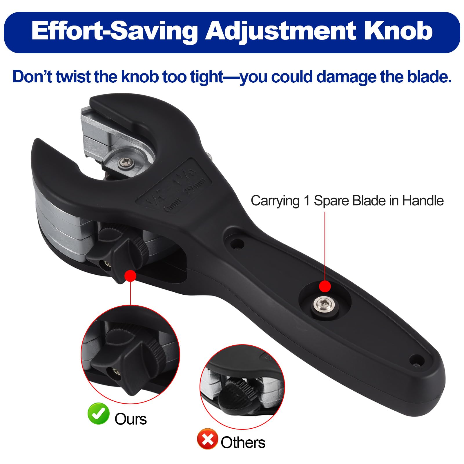 Compact Ratcheting Pipe Cutter - Easy Pipe Cutting -6 Compact Ratcheting Pipe Cutter - Easy Pipe Cutting -6