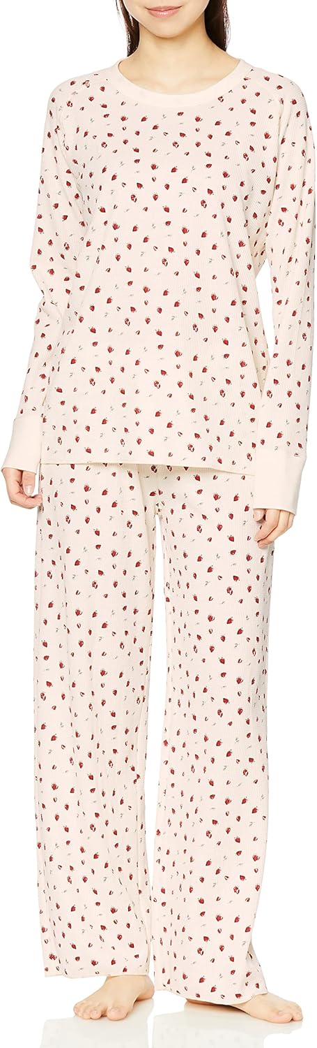 [フルーツ オブ ザ ルーム] パジャマセット ワッフル地 長袖 上下セット パジャマ レディース