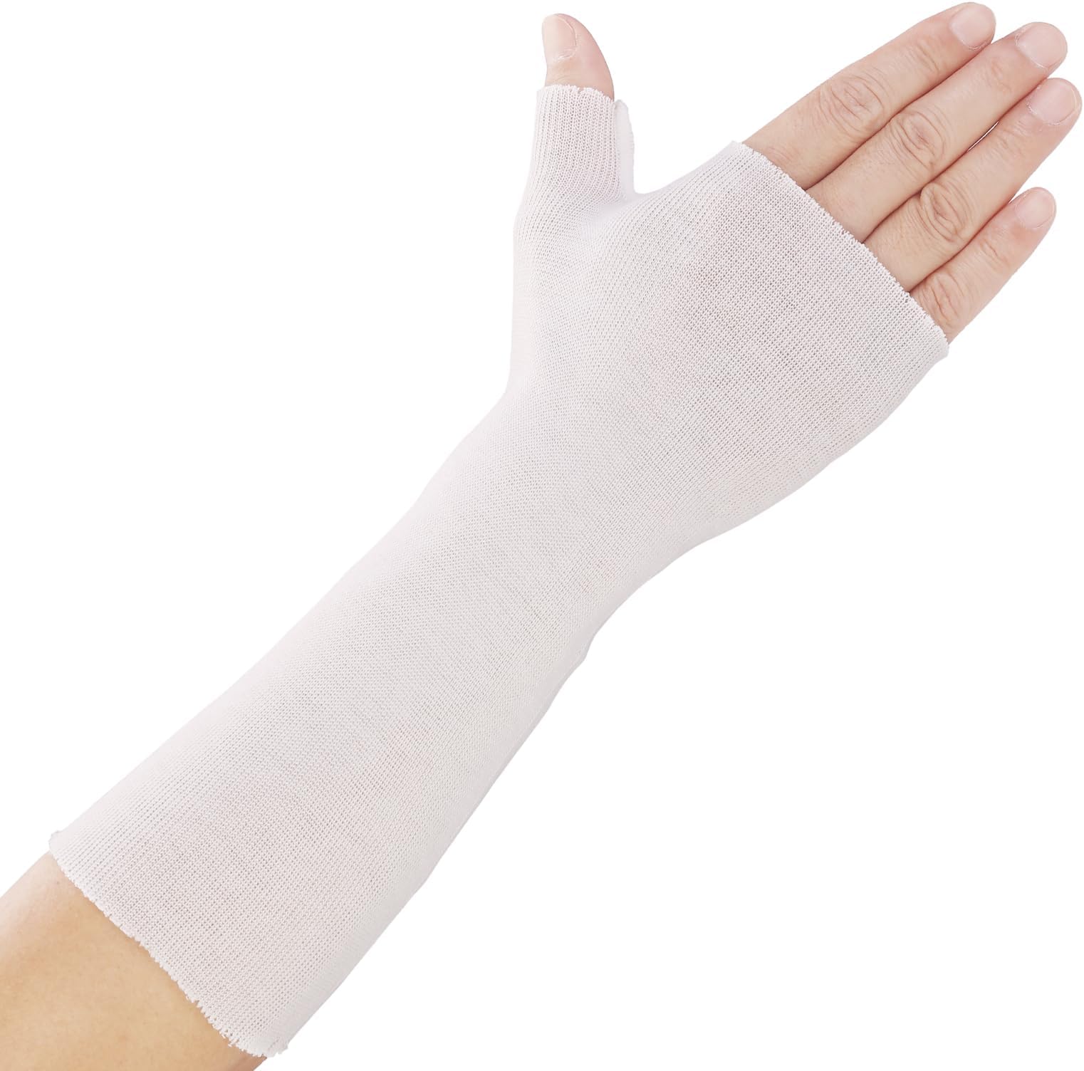 Hand Socks for Splint (Pack of 10) Wrist and Thumb Spica Wrap Liner,Arm Cast Cover Cotton Stockinette Sleeve for Under Brace for Women Men(Medium,3.23x12 inch)