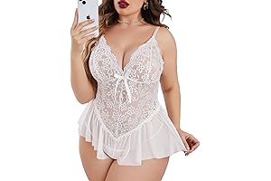 Elegant White Plus Size Lingerie Set