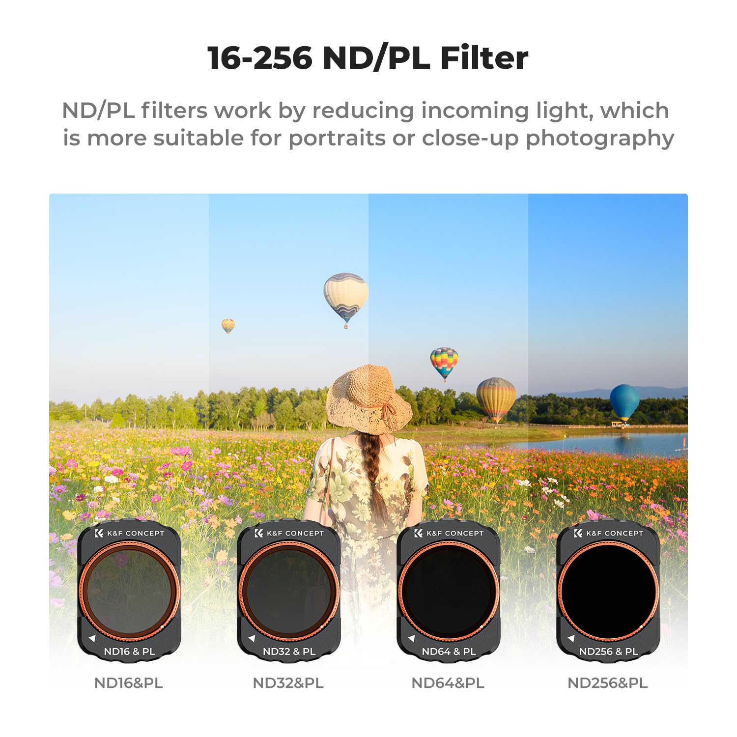 K&F CONCEPT 6-pack Magnetic Filters for Pocket 3- UV, CPL, ND16/PL, ND32/PL, ND64/PL, ND256/PL, Lens Protection Polarizing ND - Image 4