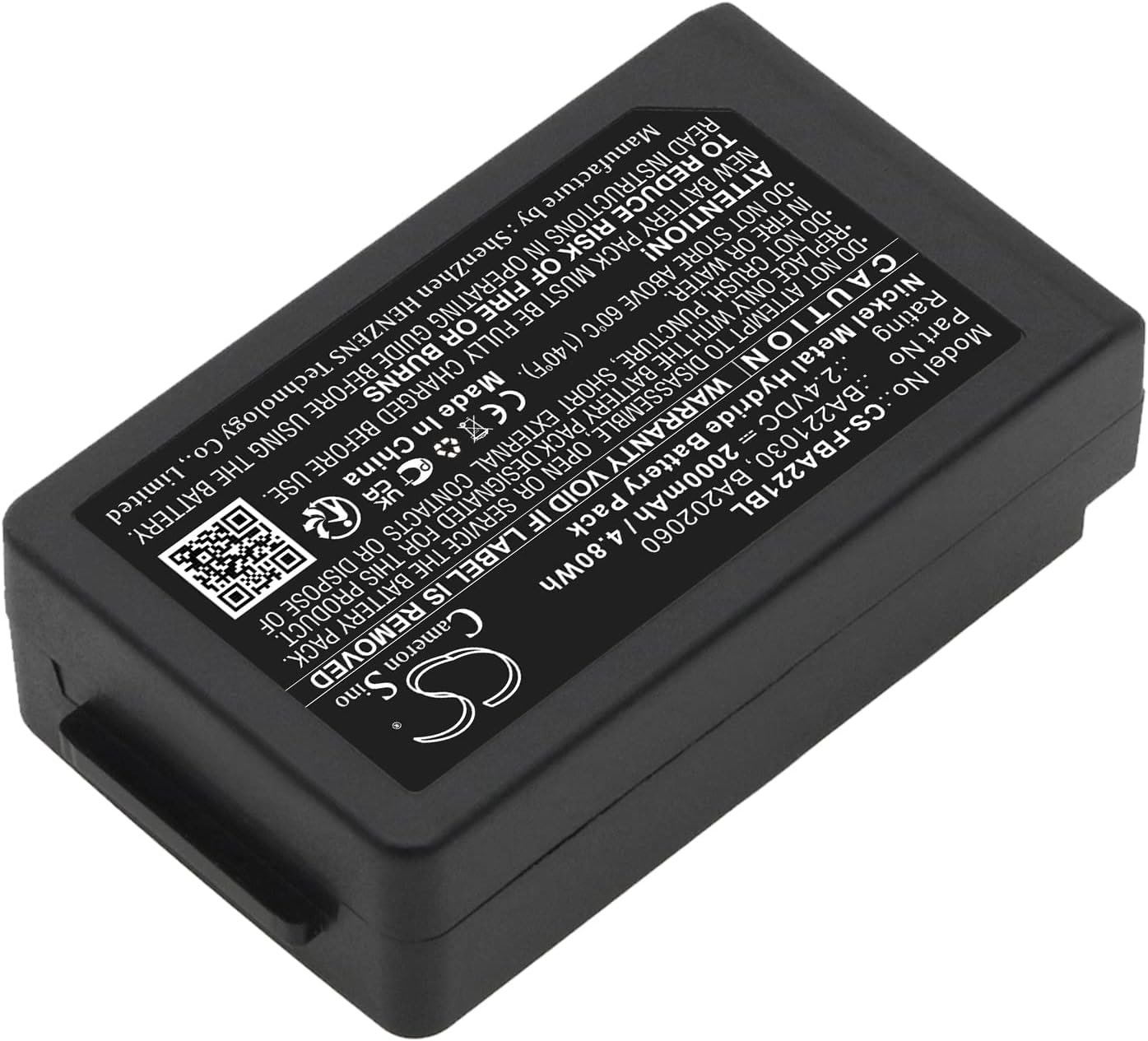 Cameron Sino Battery for HBC Patrol S, Radiomatic RV PN:HBC BA202060, BA221030 2000mAh / 4.80Wh