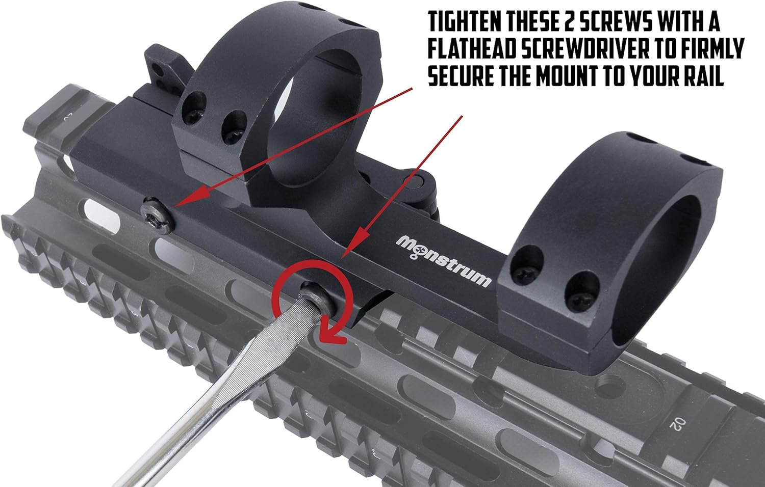 Monstrum G2 1-4x24 First Focal Plane FFP Rifle Scope with BDC Reticle | ZR302 Quick Release Scope Mount | Bundle