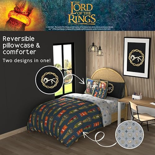 Miniatura 149 de Franco - Juego de ropa de cama coleccionable Nintendo Donkey Kong, 5 piezas, edredón reversible supersuave y juego de sábanas con funda, tamaño Rojo