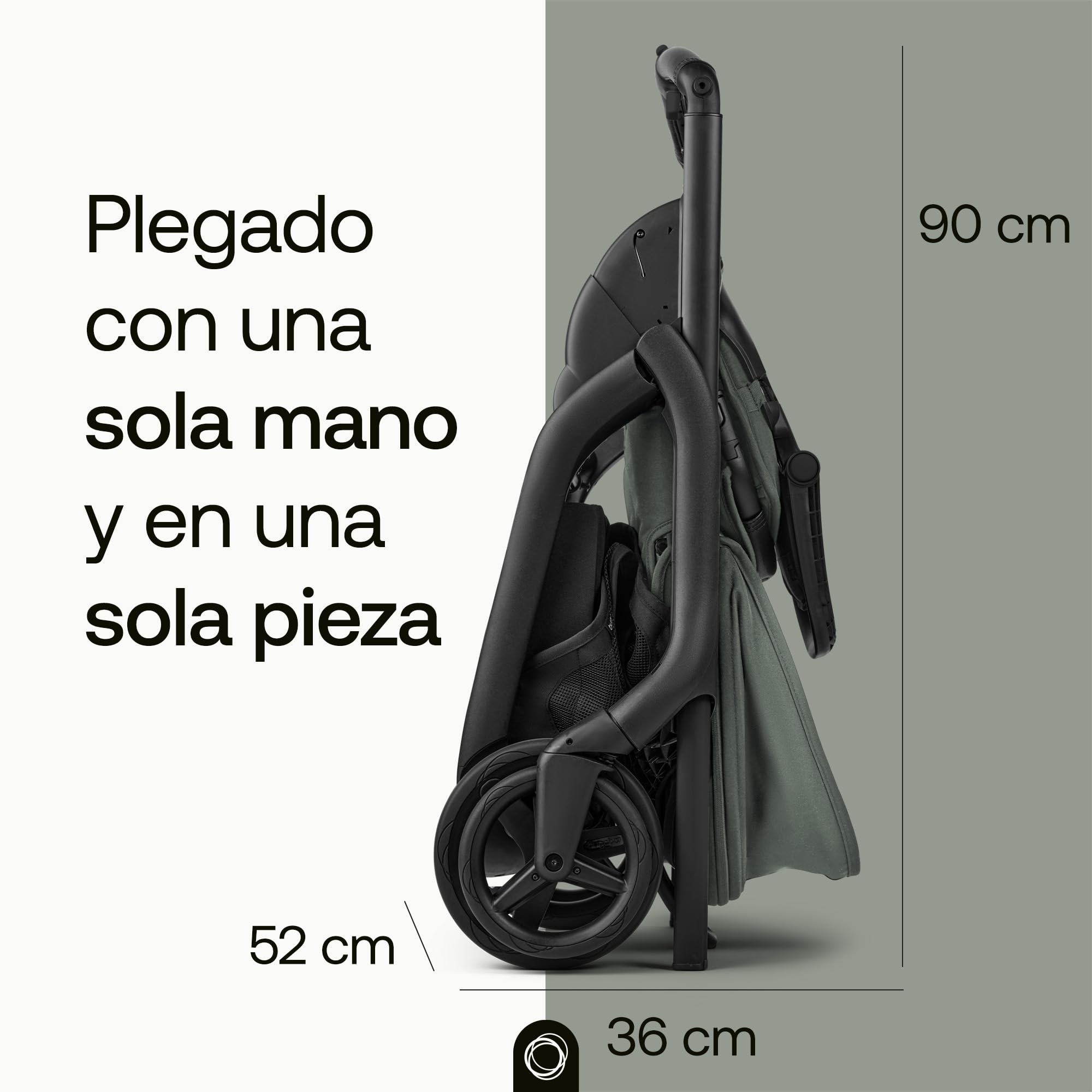 Bugaboo Dragonfly Plus, Carrito Urbano Compacto, Plegado con una Mano, Asiento Reversible y Reclinable Totalmente, desde el Nacimiento hasta 22 kg, ligero de Transportar, Forest Green