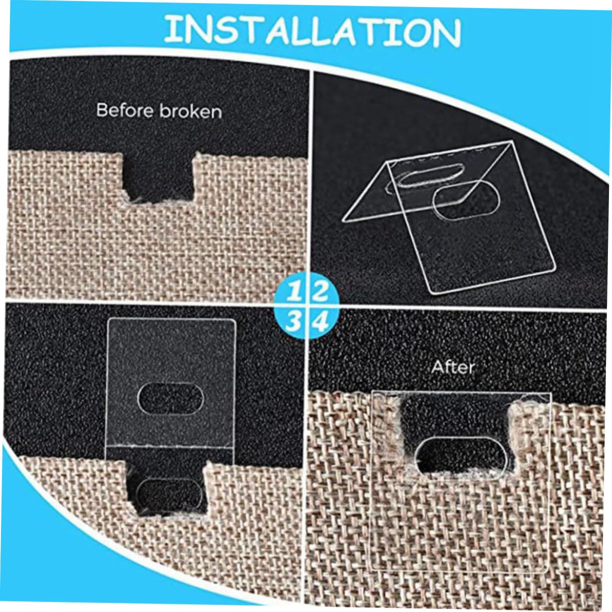 PRETYZOOM 12set Vertical Blind Stem Replacement Tabs for Window Blind Repairing Compatible Various Styles Easy to Install Sliding User-Friendly