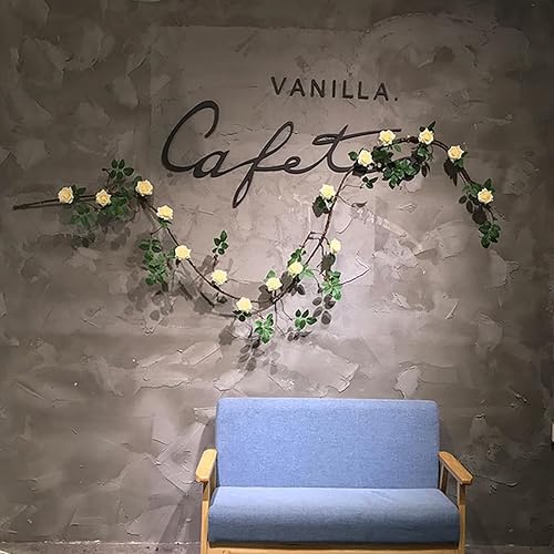 Miniatura 5 de Guirnalda de flores artificiales para colgar en la pared, de 118 pulgadas para colgar en la pared, guirnalda de plantas falsas para jardín, al aire