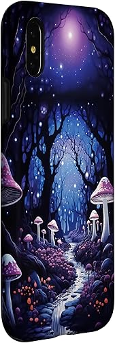 Miniatura 9 de Carcasa estética para iPhone 12 mini con diseño de hongos mágicos y bosque de hadas Goblincore Fairycore