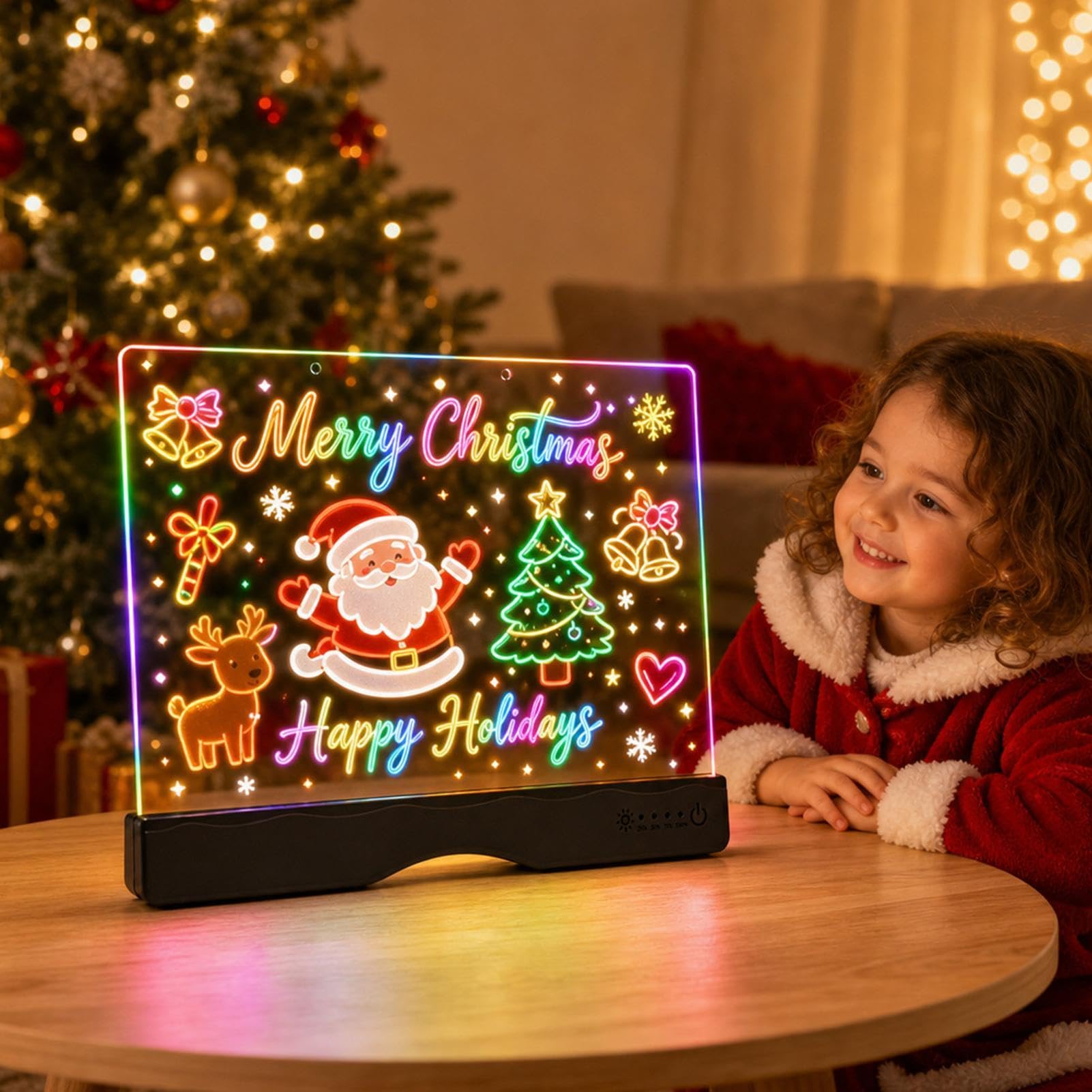 Tablero de dibujo iluminado para niños, bloc de escritura recargable con