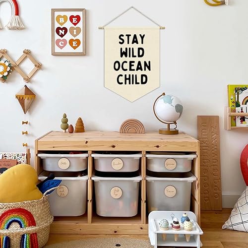 Miniatura 151 de Decoración de pared azul marino para habitación de niños, decoración de pared para dormitorio de niños, decoración de habitación de niños, Azul