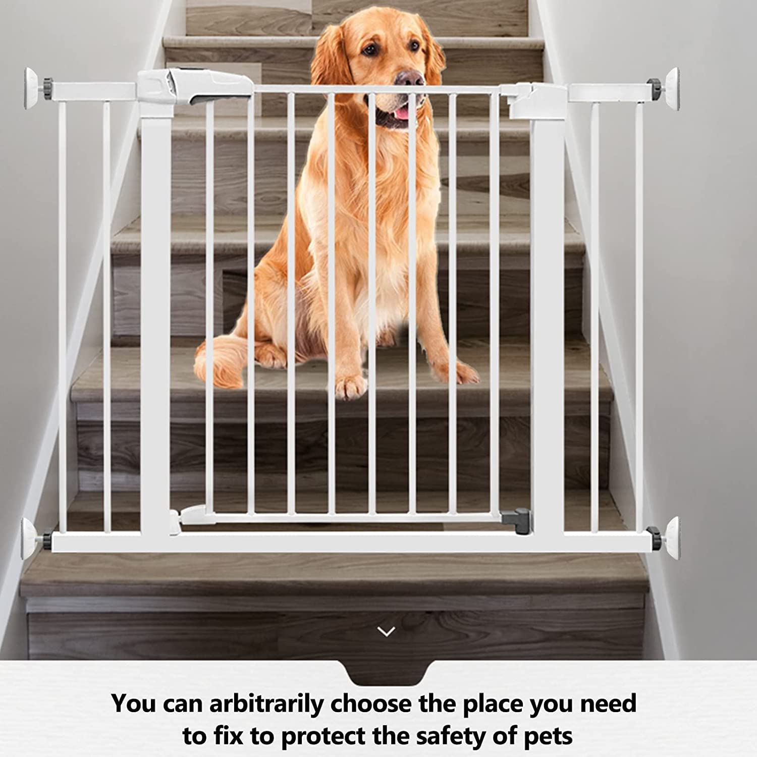 Mumoo Bear Stair Gate Wall Protector, 4 Pcs Stair Gate Extension Wall