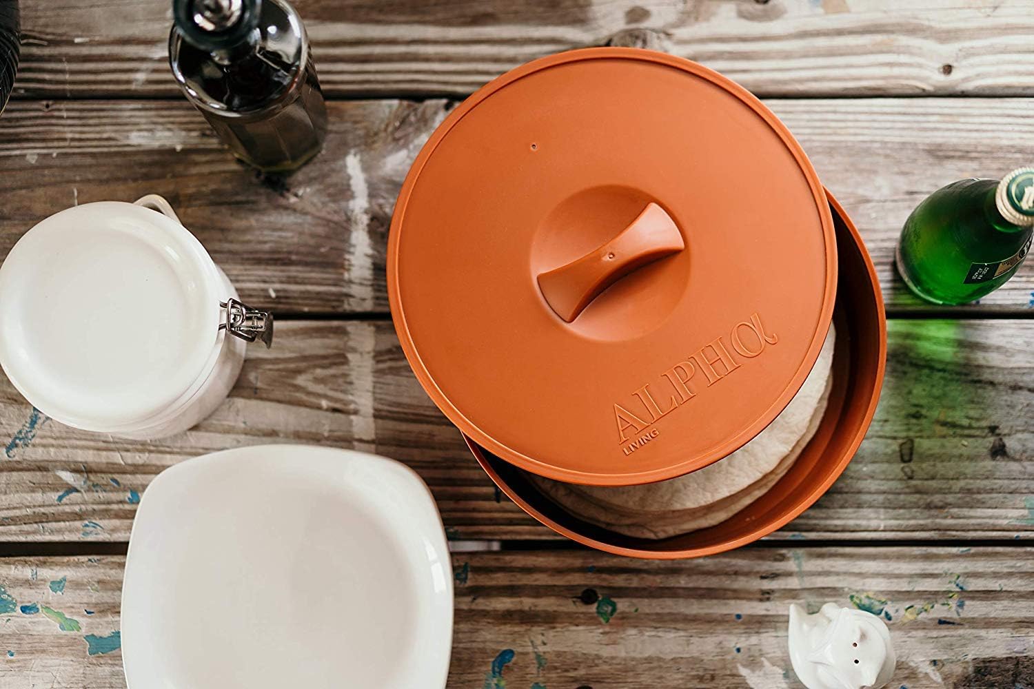 Flash Sale Buy 1 get 1 Alpha Living - 10 in Tortilla Warmer Microwavable and Tight Insulated - Heavy Duty Tortilla Server with Steam Release Hole