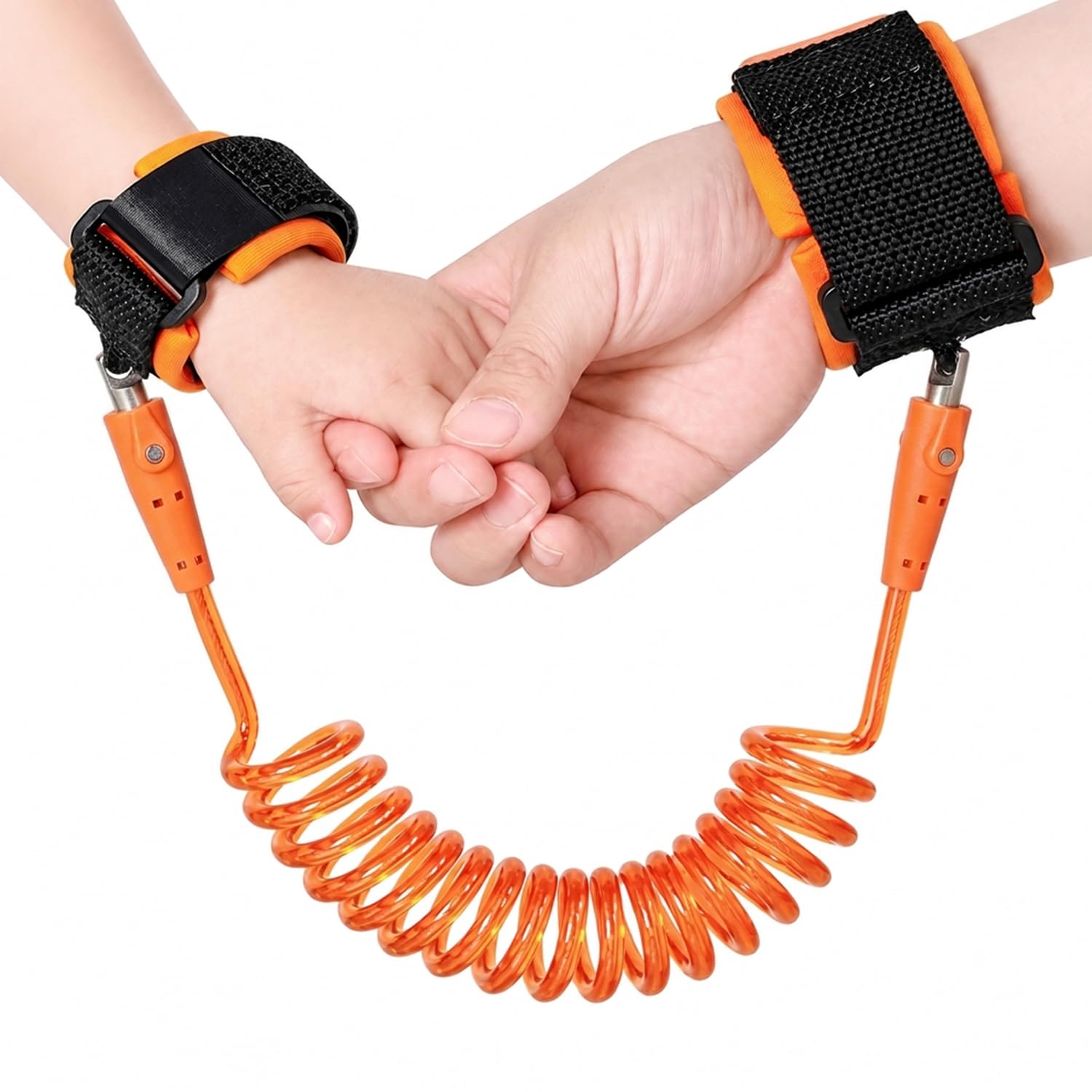 SYGA 1.5 Meter Anti Lost Safety Wrist Bracelet for Baby Child,with Extra Long Harness Strap Walking Hand Belt(Orange)-image-3